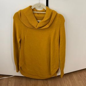 Anthropologie Gold / Mustard cowl neck sweater